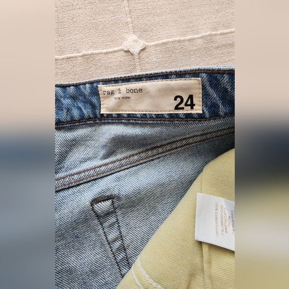 rag & bone The Dre Low‑Rise Shortie Denim Shorts Size 24 Light Wash NWT - Picture 4 of 10